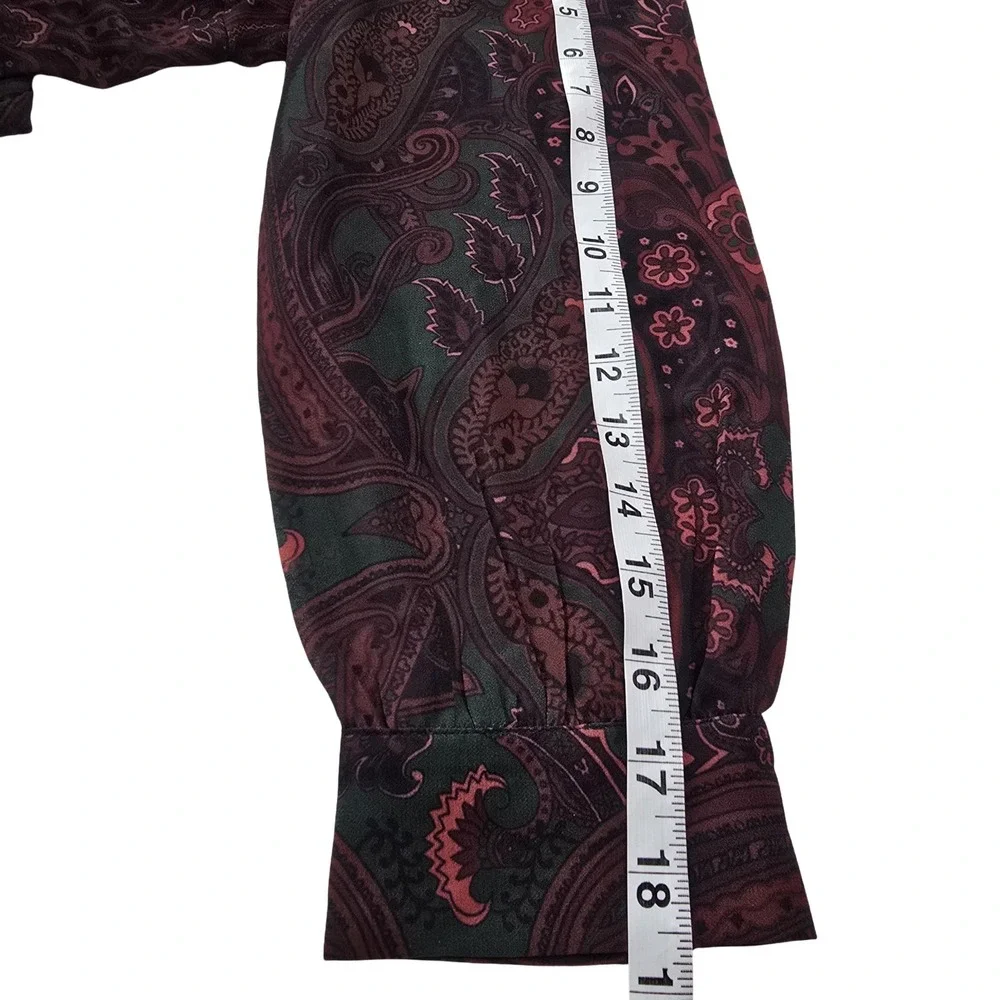 eShakti Wayward Fancies Paisley Shirt Dress Tie Waist Boho No Size Tag‎